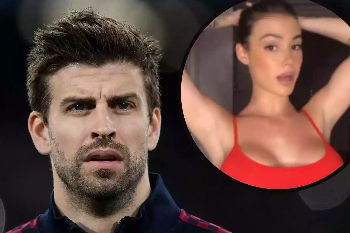 Imatge de Gerard Piqué en un muntatge amb la influencer Nadia Jémez, filla de l'exfutbolista Paco Jémez