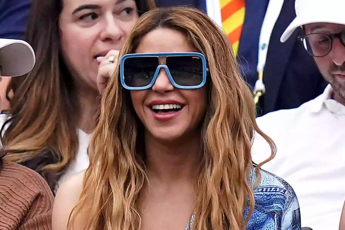 Imatge primer pla de Shakira somrient a Wimbledon