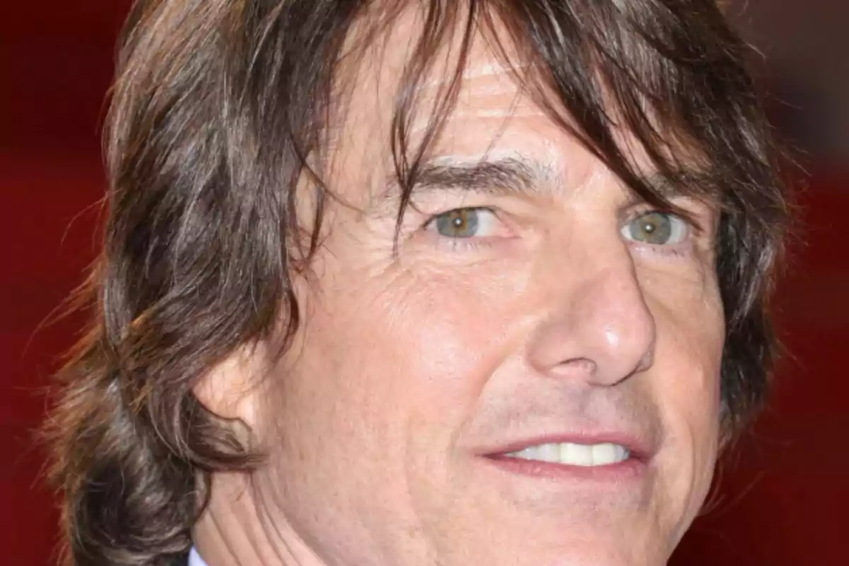 Close-up of Tom Cruise with a neutral expression. Close-up of Tom Cruise with a neutral expression.