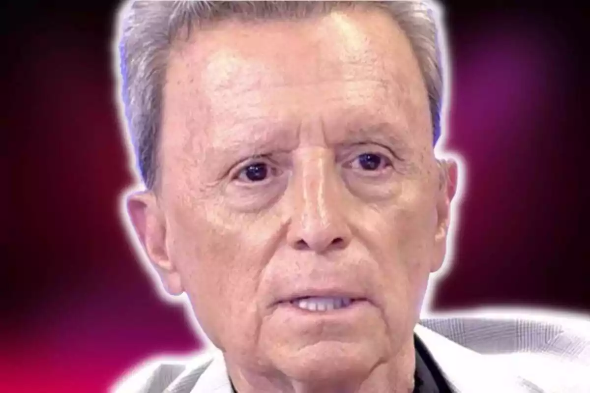Muntatge amb un primer pla de José Ortega Cano seriós