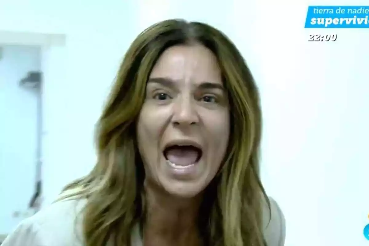 Captura de Raquel Bollo molt enfadada al programa de 'Sálvame' del 23 de maig de 2023