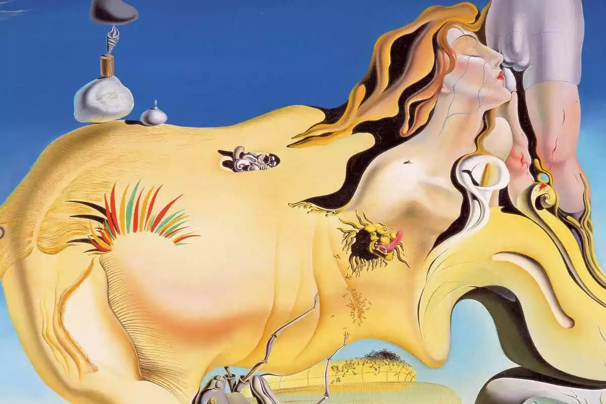 Imatge del quadre de Salvador Dalí 'Rostre del Gran Masturbador'