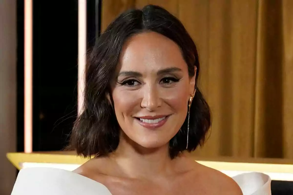 Tamara Falcó posa somrient durant la presentació de la desena temporada de 'Got Talent España', el 20 de juny del 2024, a Madrid Tamara Falcó posa somrient durant la presentació de la desena temporada de 'Got Talent España', el 20 de juny del 2024, a Madrid