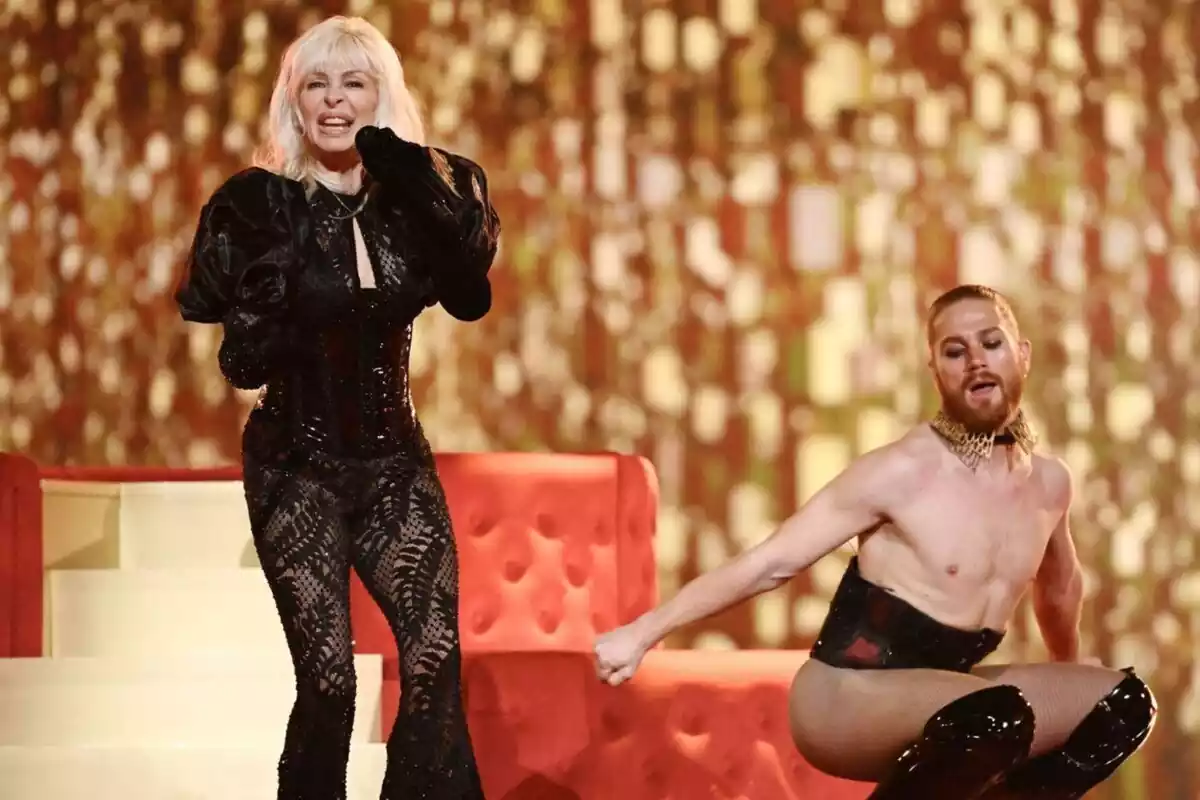 A photo of Nebulosa performing at Eurovision 2024 with Zorra
