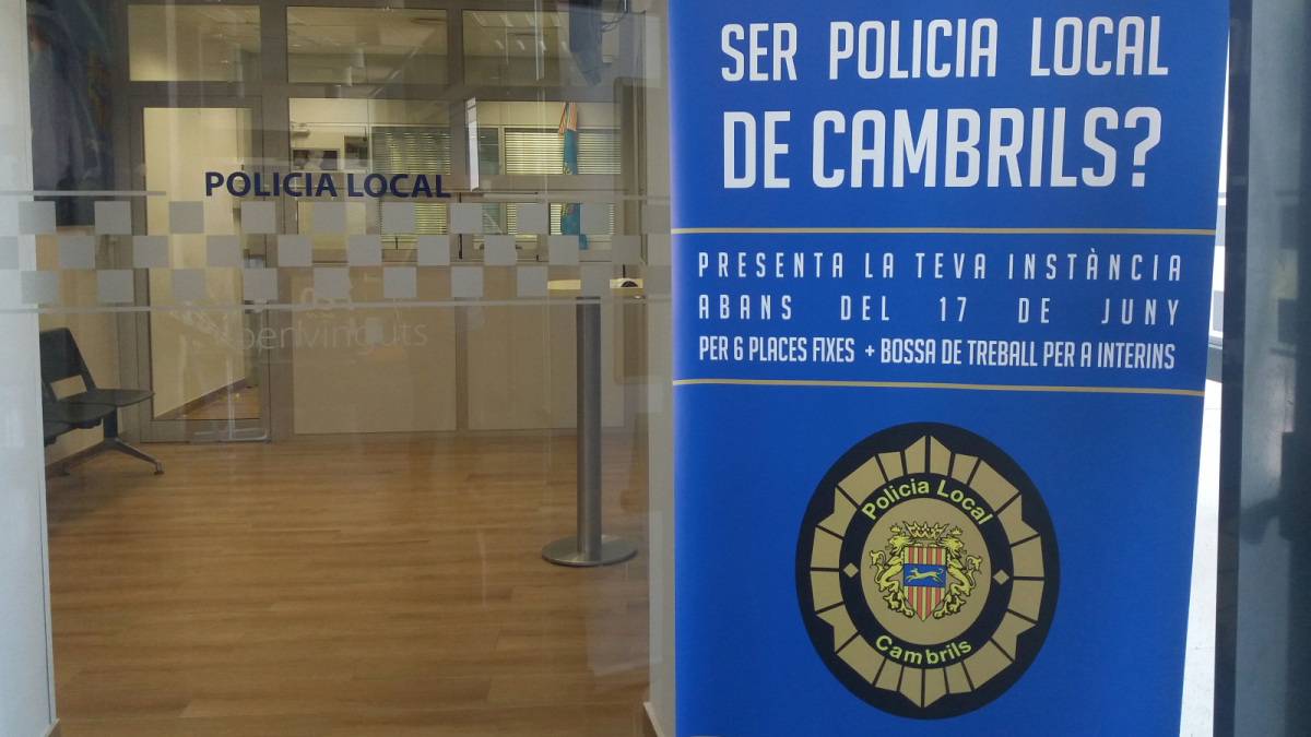 L'Ajuntament de Cambrils obre convocatòria per cobrir sis places d'agents de Policia Local