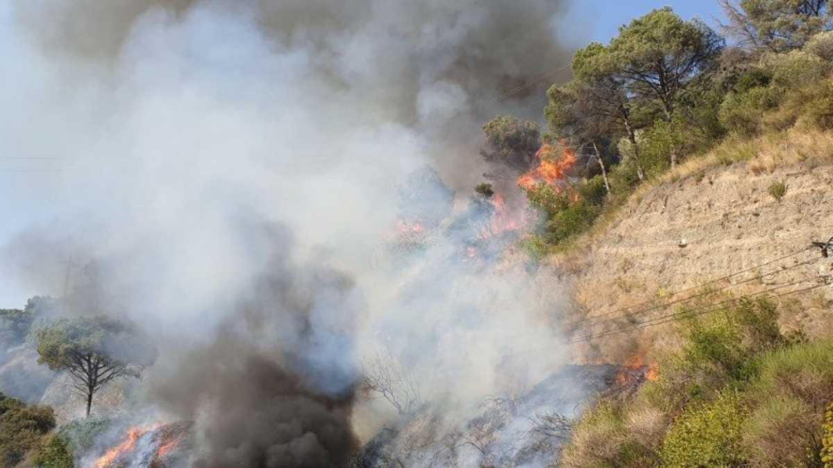 Imatge de l'incendi a Capellades