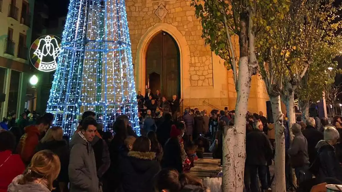 Imatge de l'encesa de l'enllumenat de Nadal al Serrallo l'any passat.