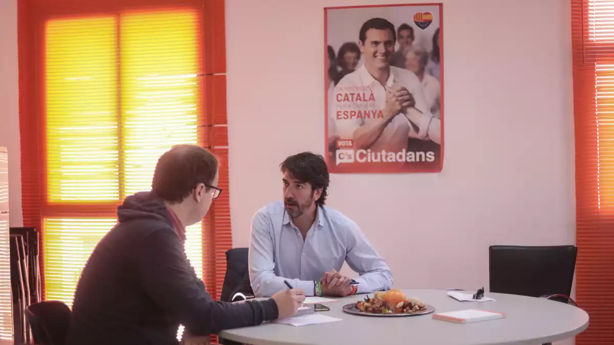 Sergio del Campo, durant l'entrevista amb TarragonaDigital, a la seu del partit taronja a Tarragona.