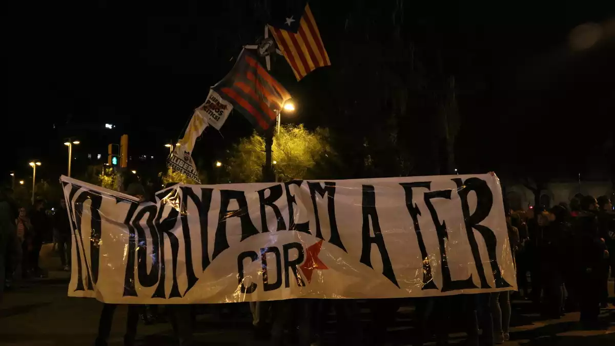 La pancarta de la manifestació dels CDR el 9 de novembre