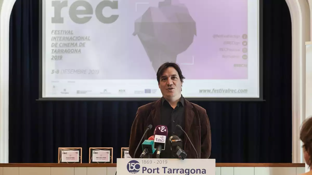 El director del Festival REC de cinema de Tarragona, Xavier García Puerto, fent balanç de l'edició d'enguany del certamen.