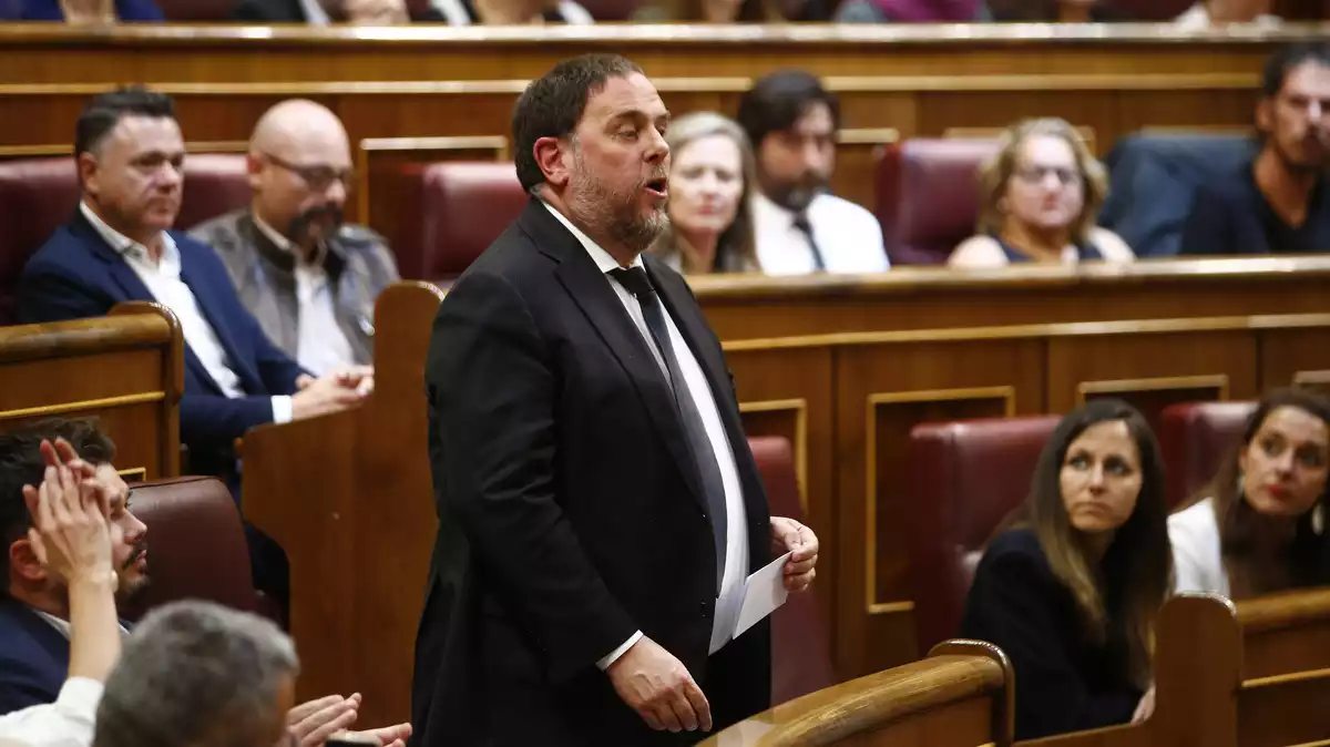 El president d'ERC, Oriol Junqueras, al Congrés dels Diutats