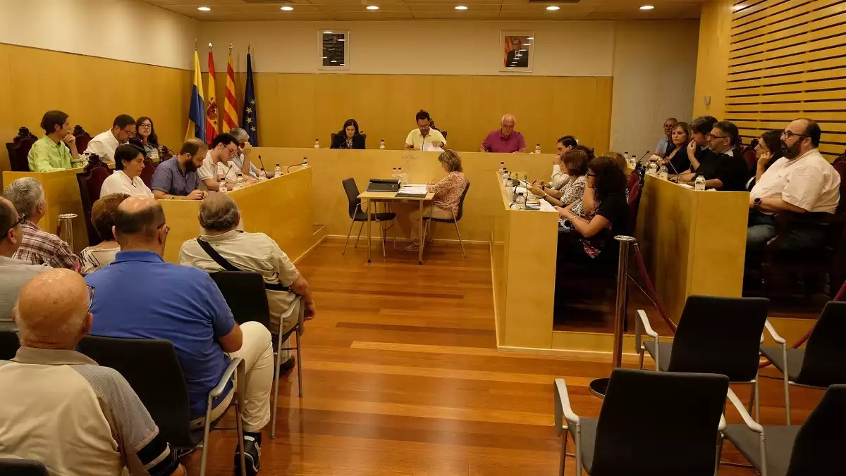 Imatge d'una sessió plenària a l'Ajuntament de Vila-seca.