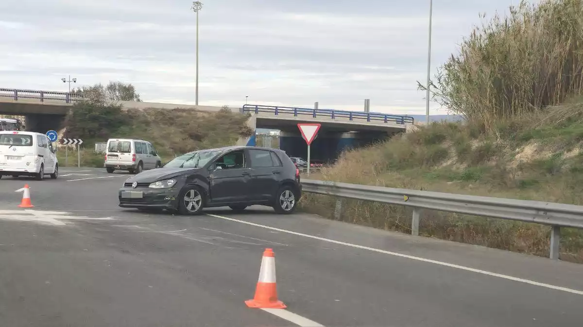 Imatge de l'accident a la T-11, a la sortida de Tarragona