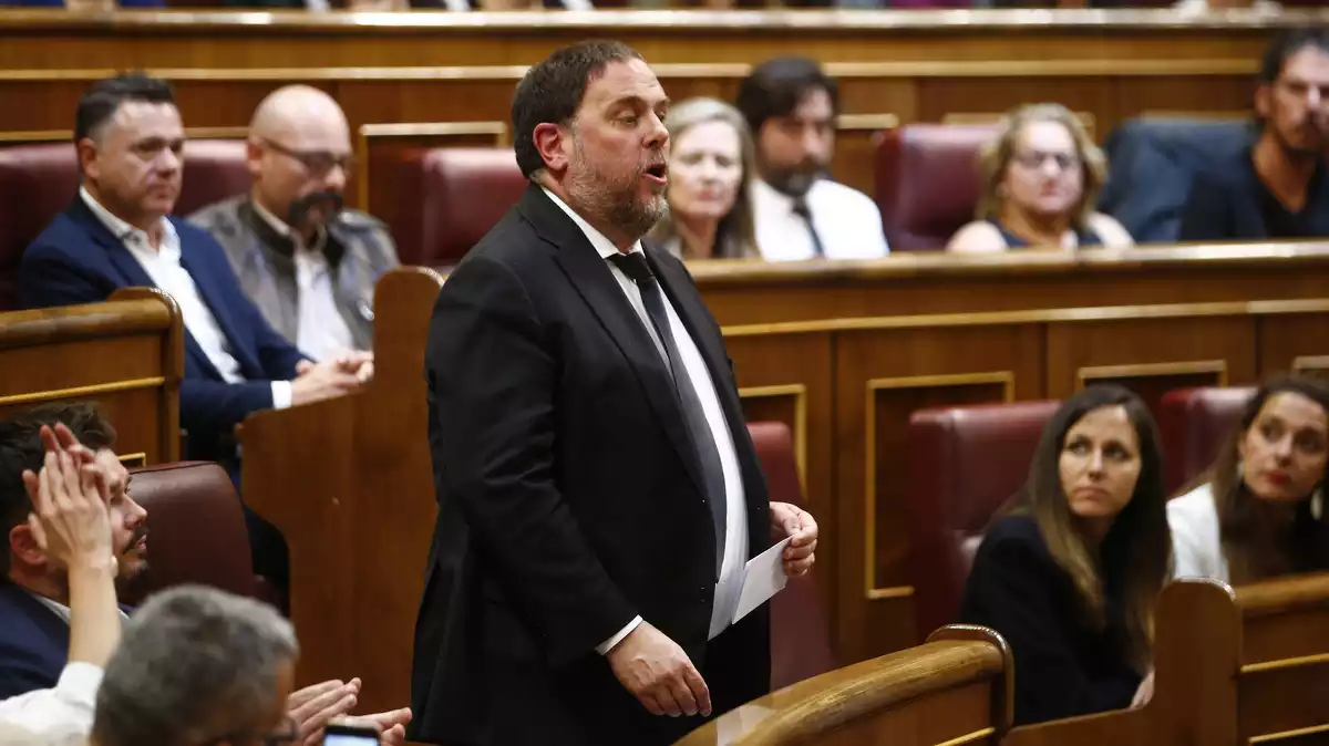 El president d'ERC, Oriol Junqueras, al Congrés dels Diutats