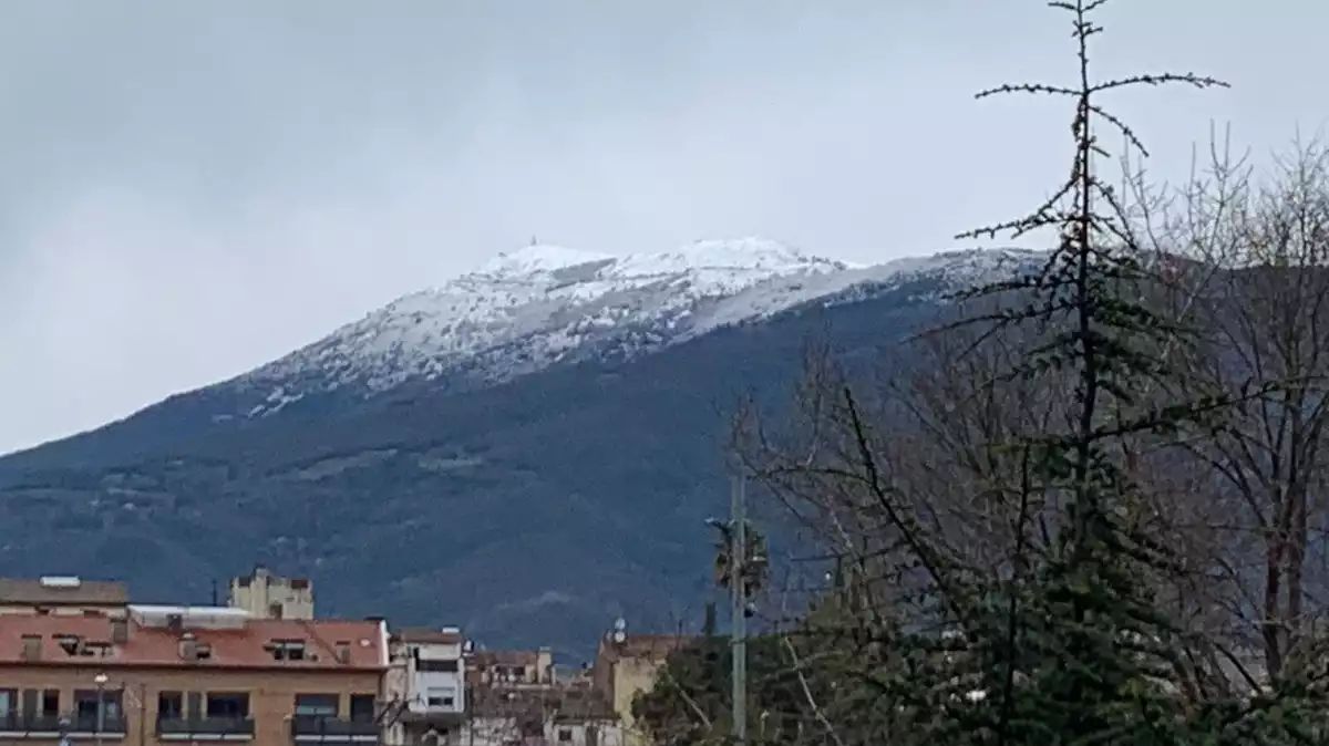 Imatge del Montseny nevat per la nevada del 10 de gener del 2020