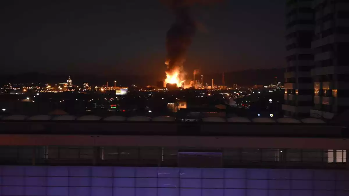 Imatge de l'explosió, des de Tarragona