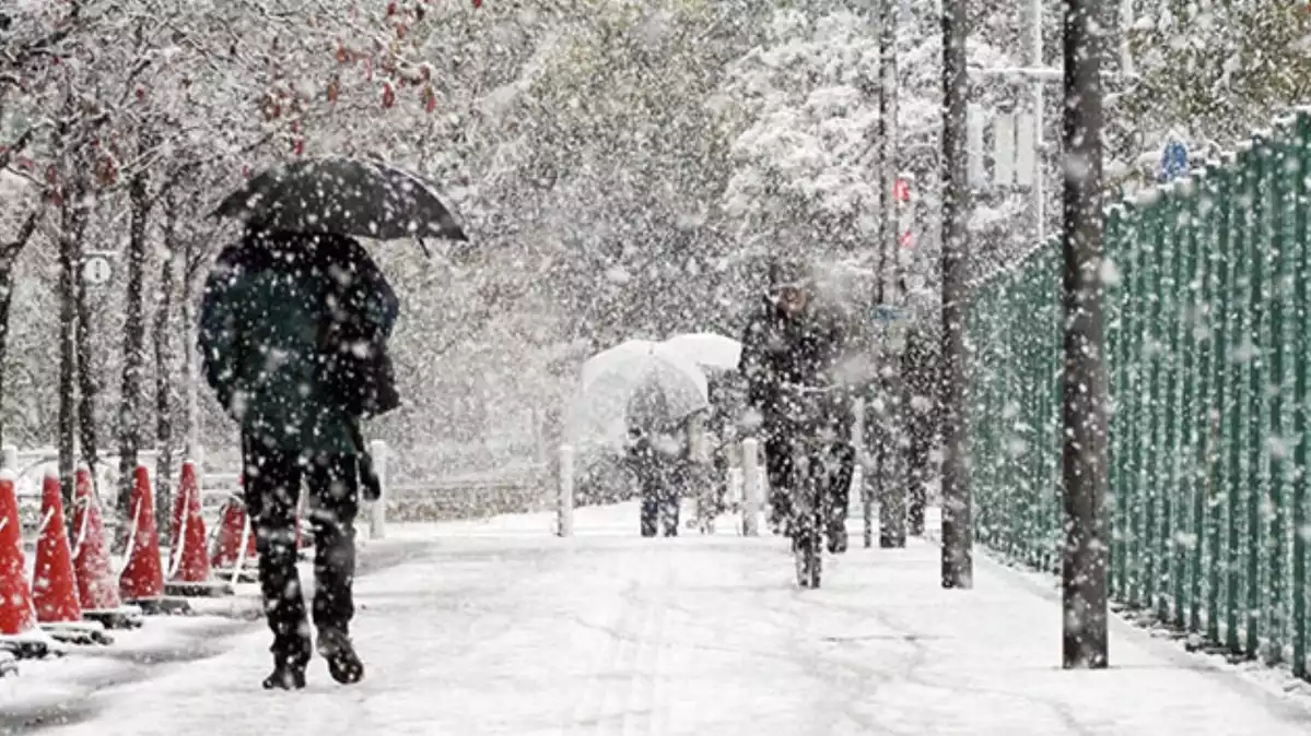 Imatge d'una nevada en una ciutat