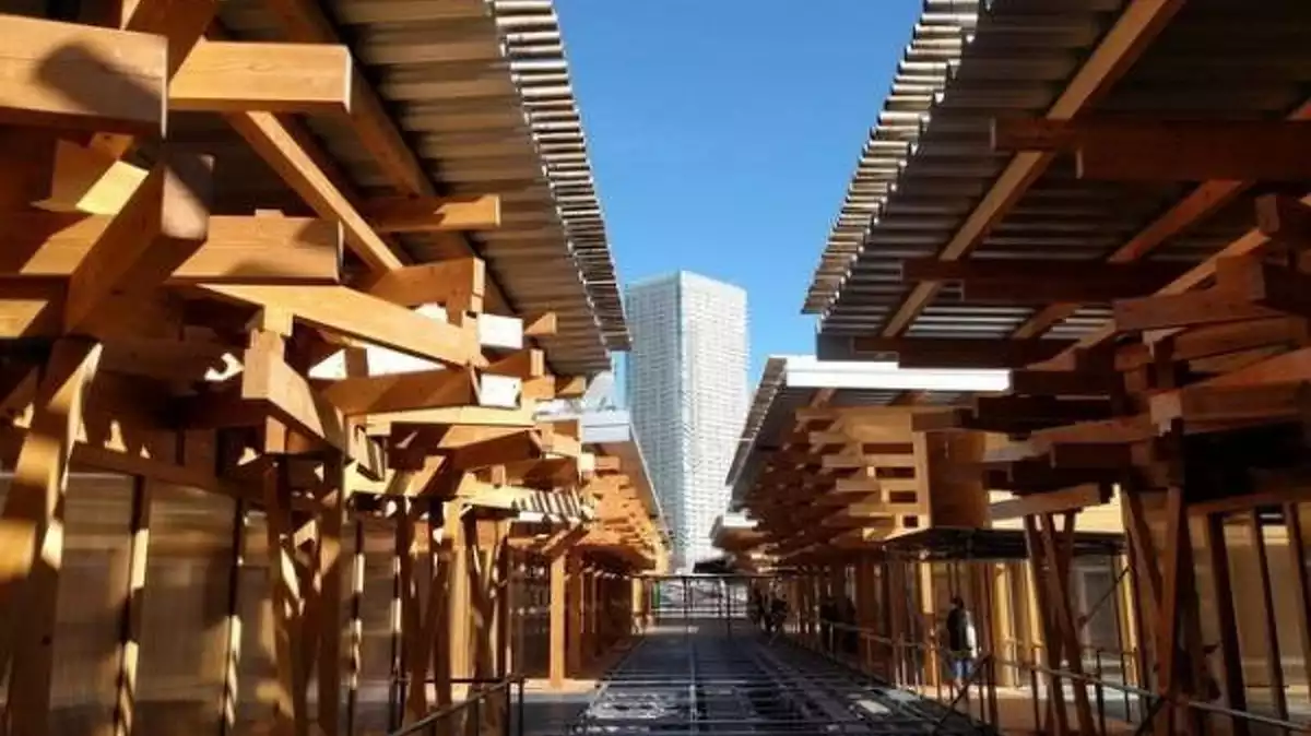 Imatge de la plaça reciclable de la Vila Olímpica de Tòquio 2020