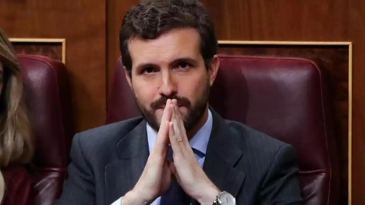 Pablo Casado i Cayetana Álvarez de Toledo al Congrés dels Diputats el 5 de gener de 2020.