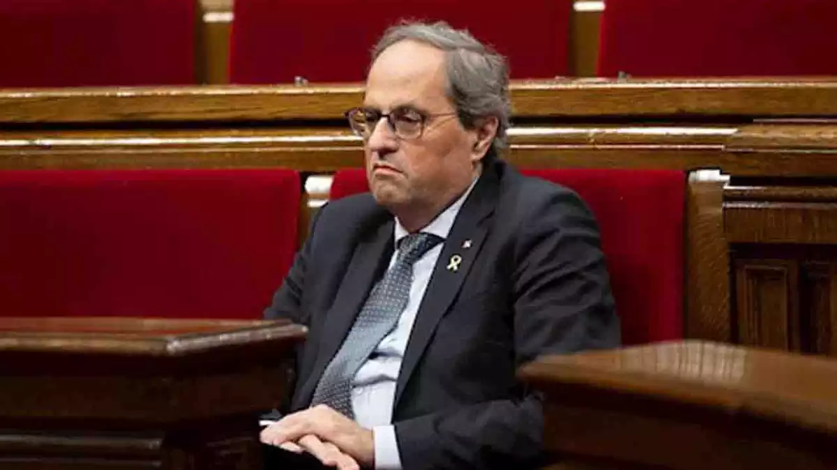 El presidente de la Generalitat de Catalunya, Quim Torra, durante una sesión plenaria en el Parlament de Catalunya, en Barcelona (España), a 11 de diciembre de 2019