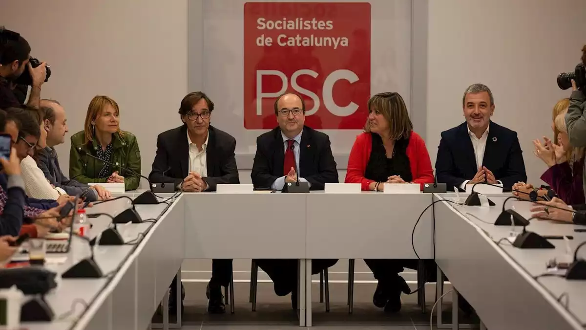 Reunió de l'executiva del PSC el 8 de maig de 2019.