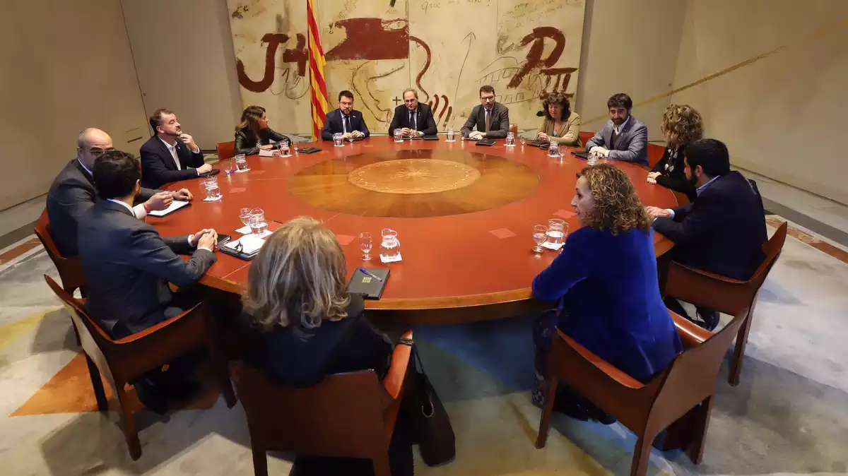 El Consell Executiu de la Generalitat de Catalunya, reunit el 10 de gener de 2020.