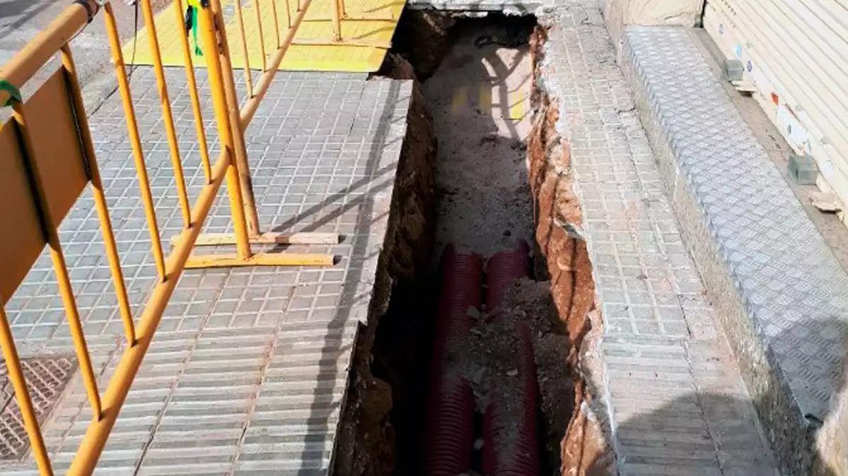 Imatge de l'actuació que ha fet Endesa al barri del Nou Eixample Nord