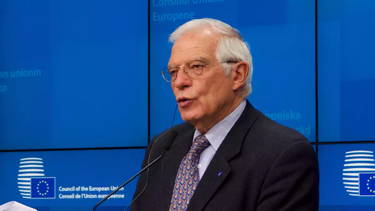 Josep Borrell en una reunió de ministres d'Exteriors de la UE a Brussel·les