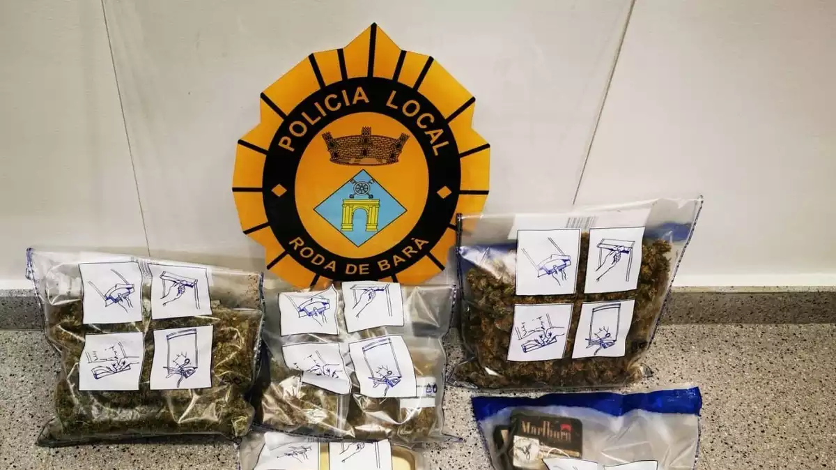 Imatge de la droga comissada per la Policia Local de Roda de Berà