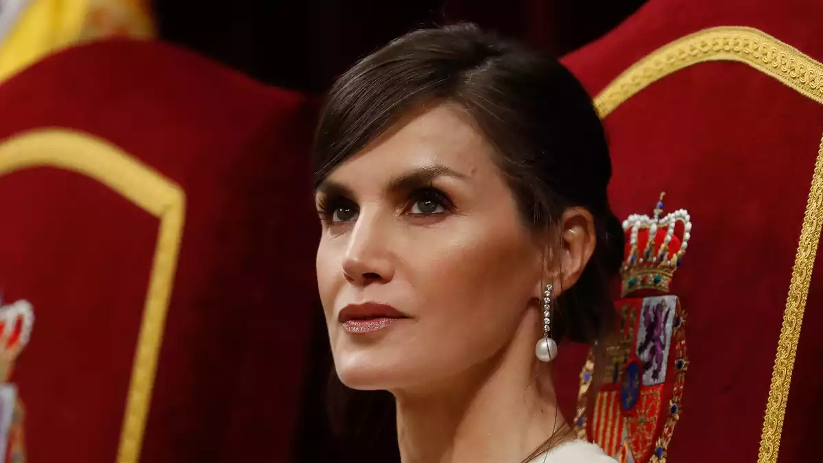 La reina Letizia durante la Apertura del congreso. 3 de febrero de 2020