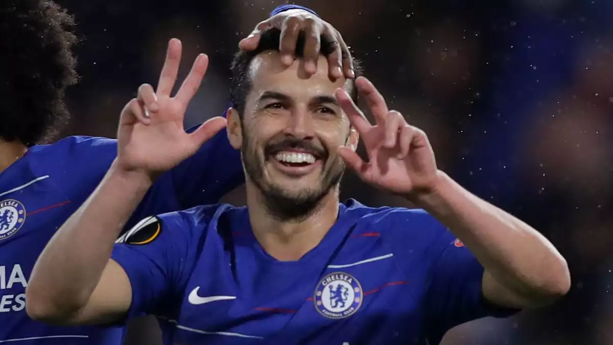 Pedro Rodriguez celebrant un gol marcat amb el Chelsea el 7 de març del 2019