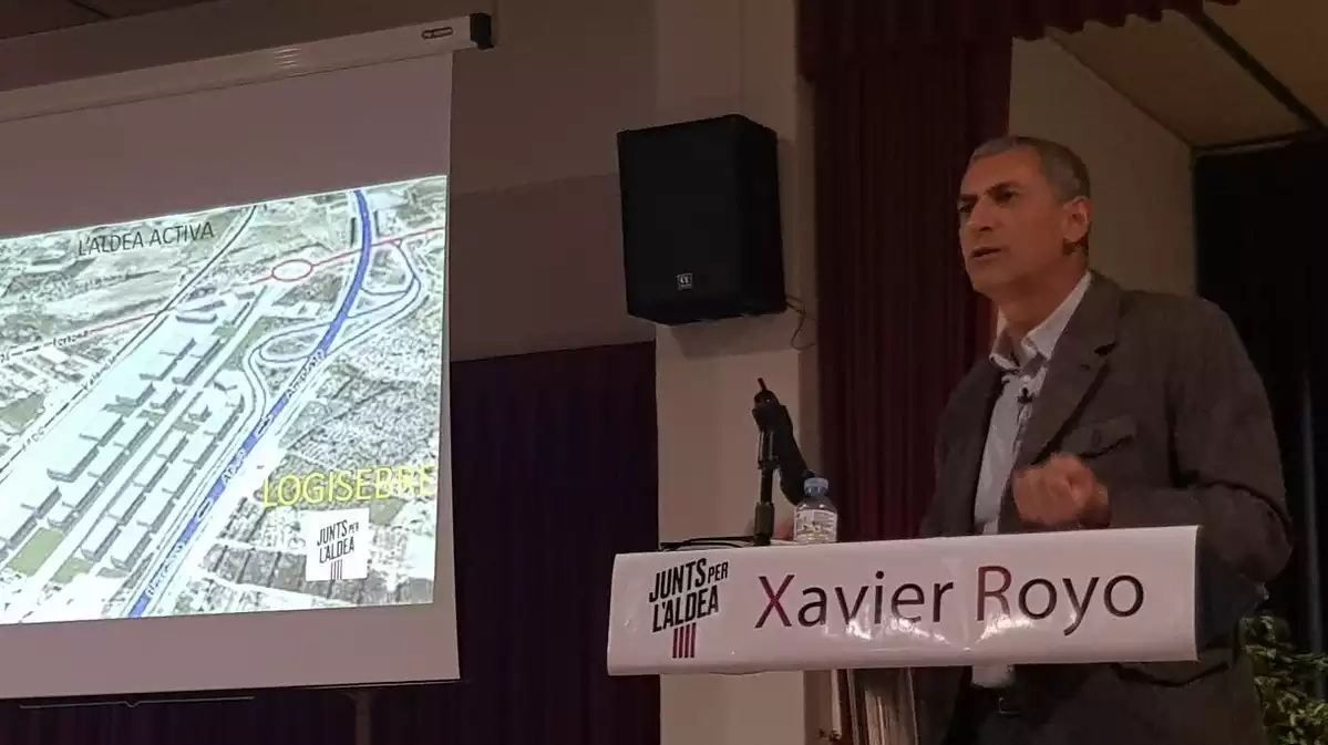 Xavier Royo, president del CAT, durant un acte de Junts per l'Aldea