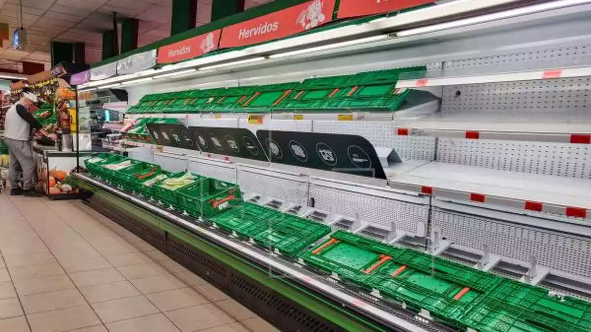Supermercats buits pel coronavirus