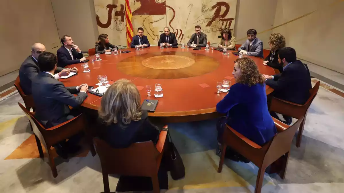El Consell Executiu de la Generalitat de Catalunya, reunit el 10 de gener de 2020.