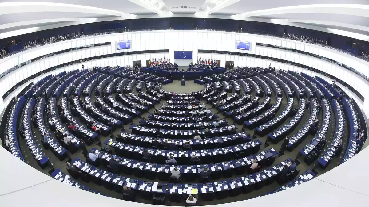 Gran pla general del ple del Parlament Europeu a Estrasburg el 13 de juny del 2018
