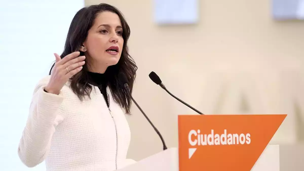 Inés Arrimadas, en una roda de premsa la tardor de 2019.