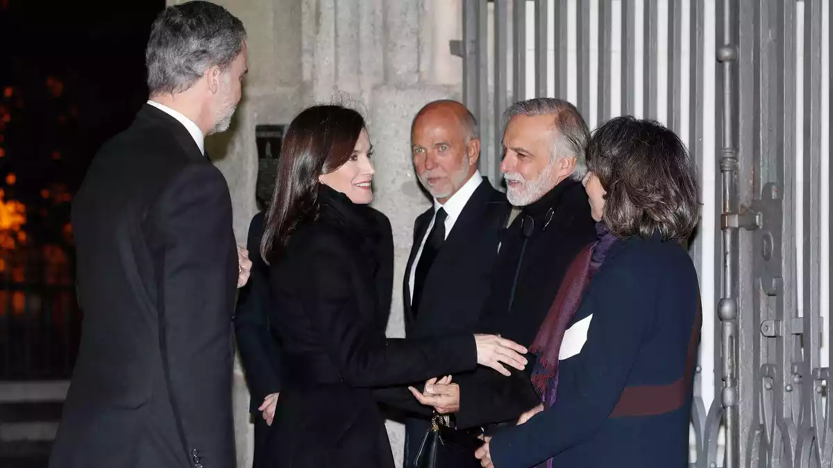 La reina Letícia i el rei Felip al funeral de l'empresari mexicà Plácido Arango (04-03-2020)