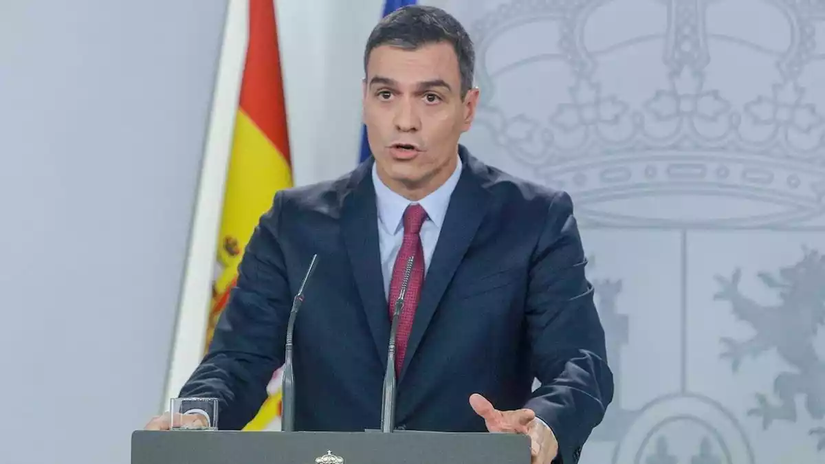Intervenció de Pedro Sánchez a la Moncloa el 16 d'octubre de 2019.