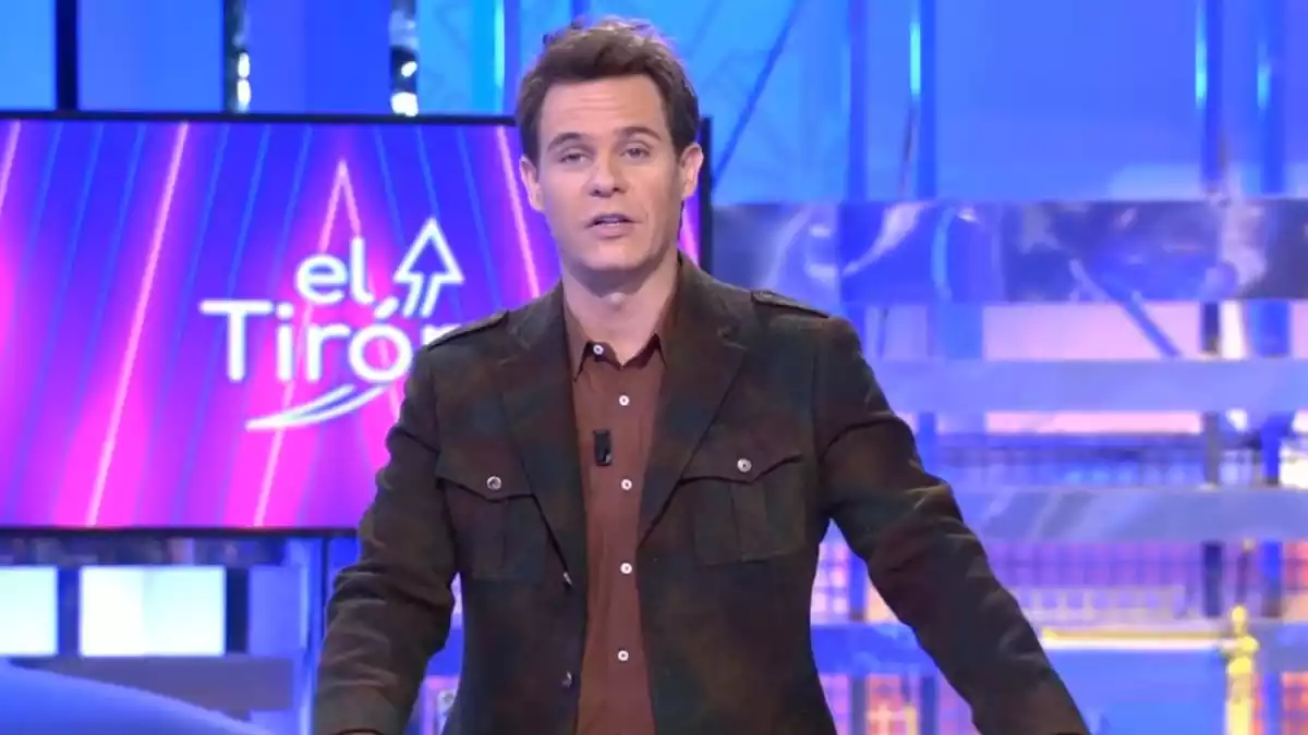 El presentador Christian Gálvez presentando 'El Tirón' en Telecinco el 9 de enero de 2020