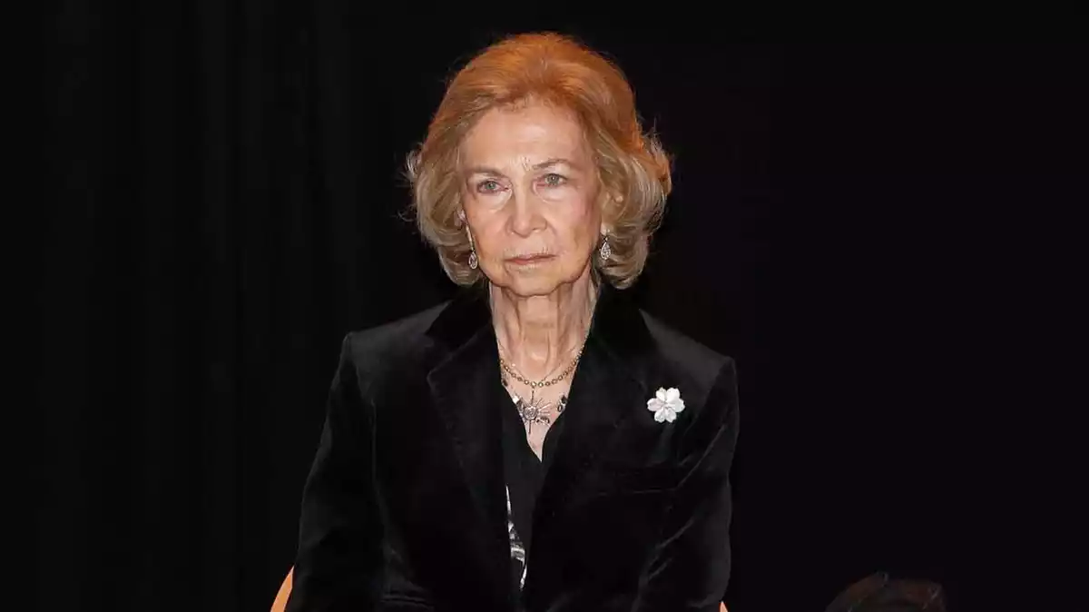 Doña Sofía durante la 55 edición del Premio de Pintura y Escultura. Madrid, 5 de marzo de 2020