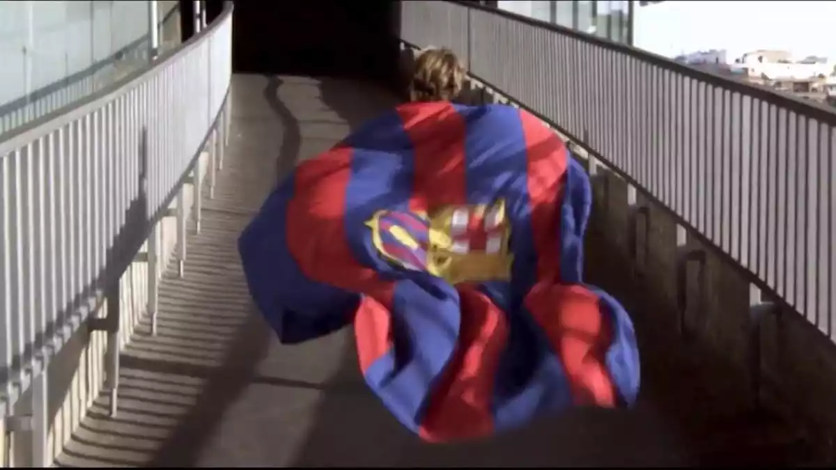 Una part del vídeo compartit pel FC Barcelona per donar suport durant el confinament pel coronavirus (14-04-2020)