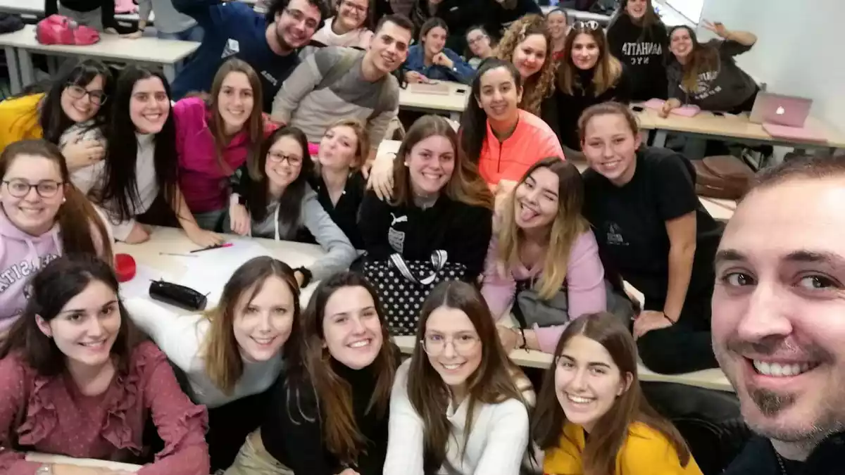 La classe de 2n d'Educació Infantil de la Universitat Rovira i Virgili de Tarragona