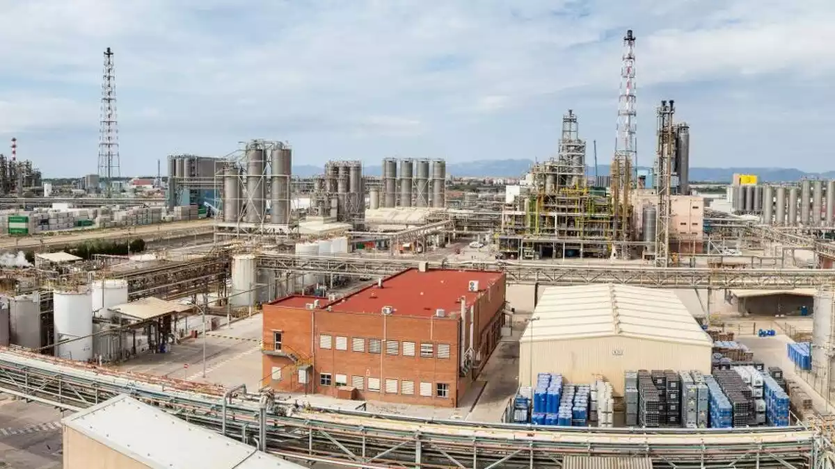 Imatge panoràmica de la fàbrica BASF Tarragona, a la Canonja