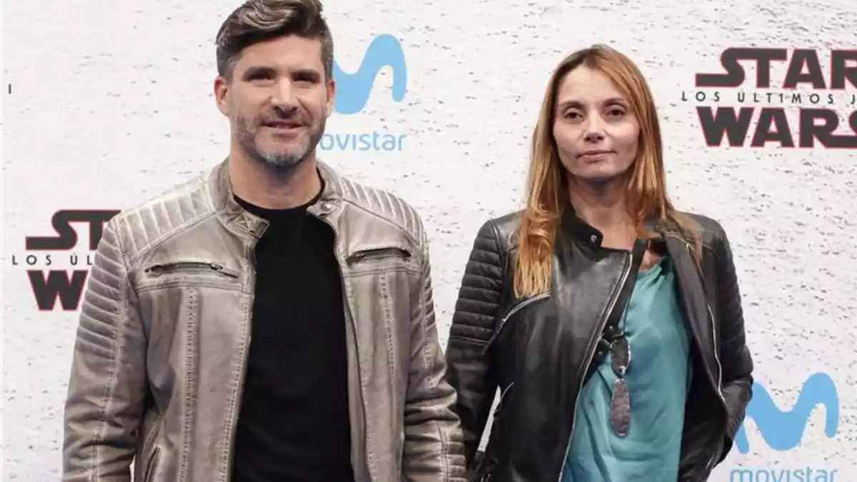 El ex representante de Belén esteban, Toño Sanchís, y su mujer, Lorena Romero, en el estreno de 'Star Wars: los últimos jedi'. Madrid, 12 de diciembre de 2017