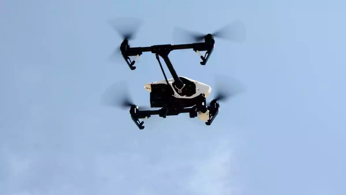 El dron de la policia local de Cunit.