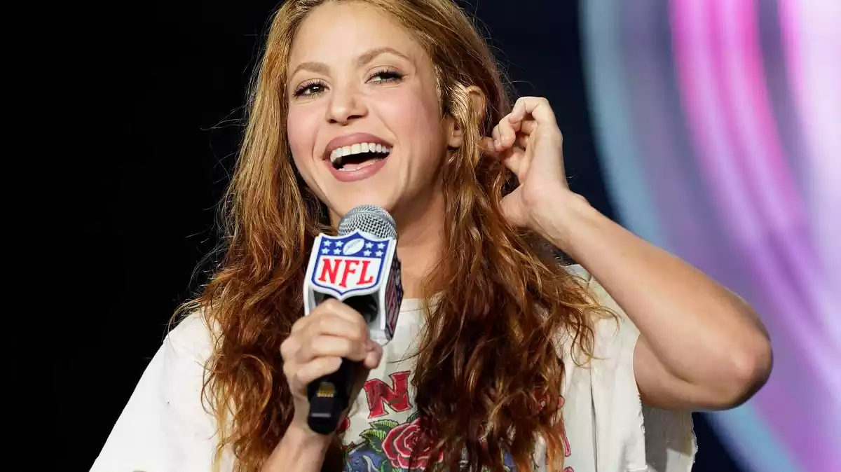 Shakira durant la presentació de la Super Bowl a Miami el 30 de gener de 2020