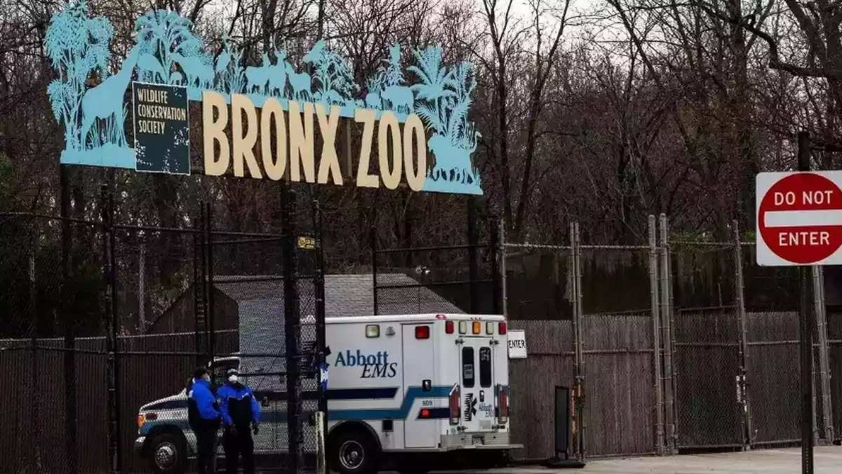 Imatge de l'entrada del zoo del Bronx de Nova York