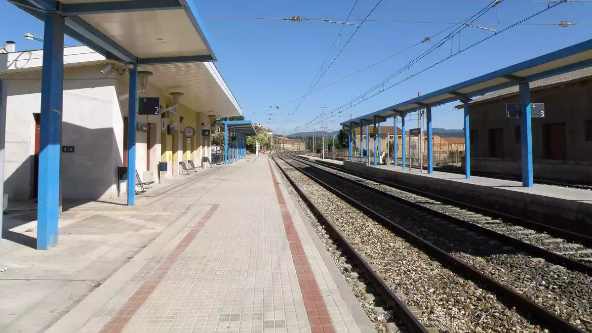 Imatge de l'estació de trens de Montblanc