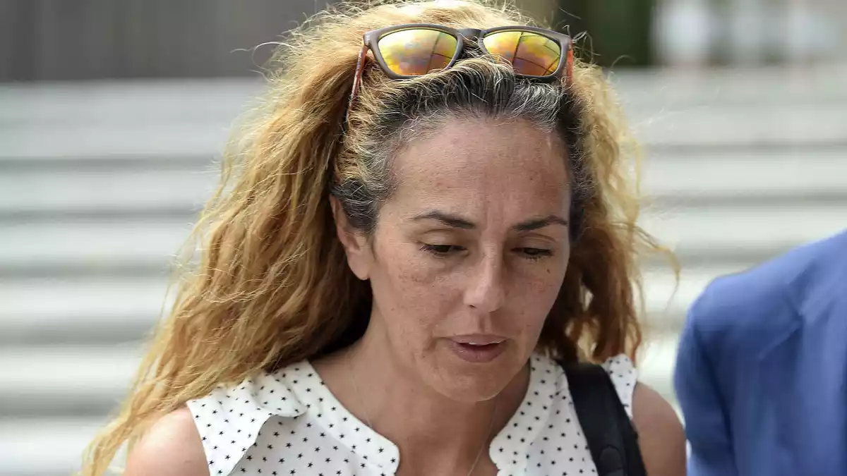 Rocío Carrasco saliendo de los Jugados de Alcobendas en julio de 2017