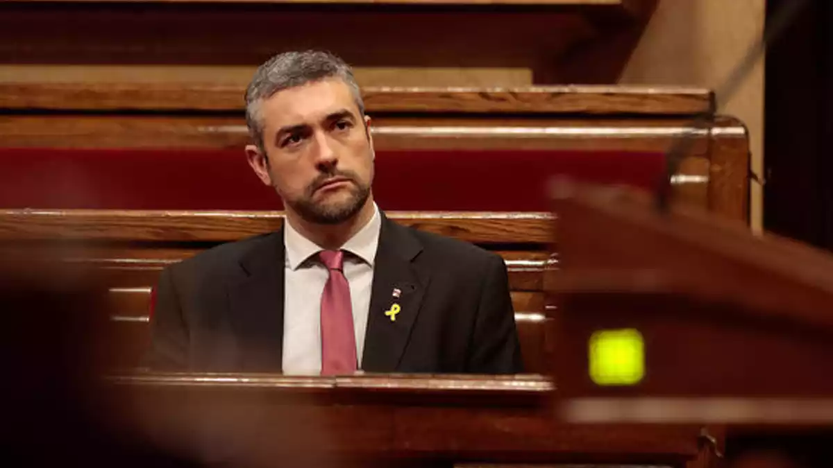 El conseller d'Acció Exterior i Transparència, Bernat Sole, al ple del 4 de juny del 2020 al Parlament